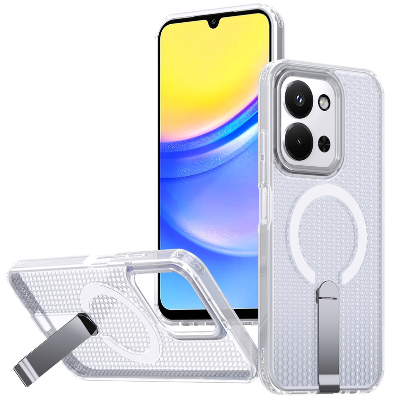 适用红米15C手机壳A50logo蜂窝散热K80磁吸竖向支架13手机保护套|undefined