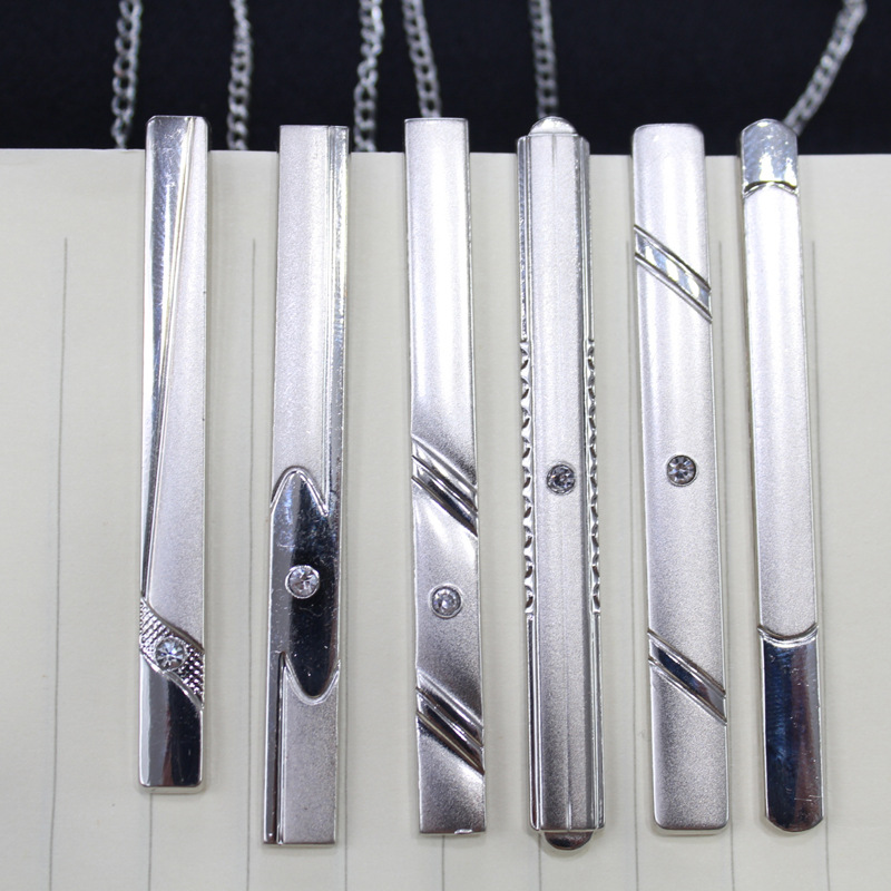 Men's Tie Fixing Clip Fashion Formal Business Silver Professional Simple Tie Clip Men's Pin Tie Clip