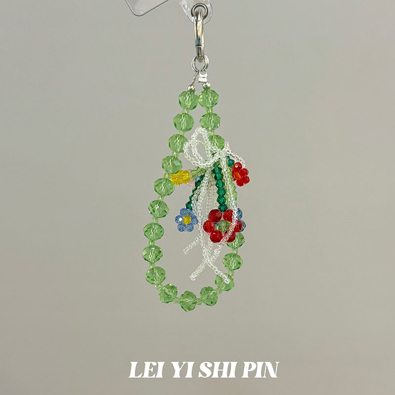 [蜜桃乌龙]新款甜美串珠设计感小众精美手机链高端串珠流苏手机链|undefined