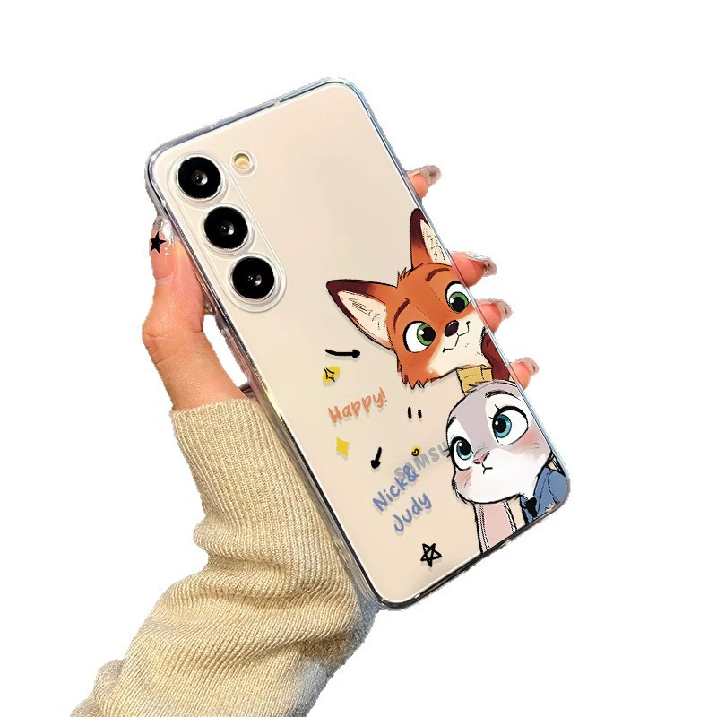 Зootopia 2 подходит для Samsung s24 чехол для мобильного телефона Galaxy S25 прозрачный 24Ultra Джуди Ниг s23+