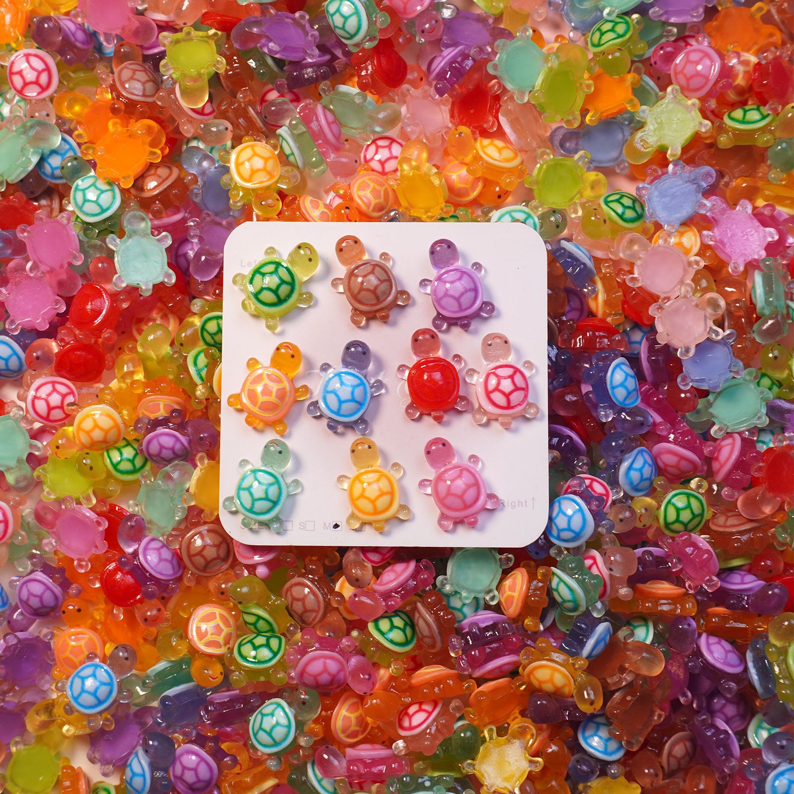Cross-Border Mixed Popular Cartoon Glow-In-The-Dark Little Turtle Nail Art Decorations Resin Small Accessories DIY 3D Turtle