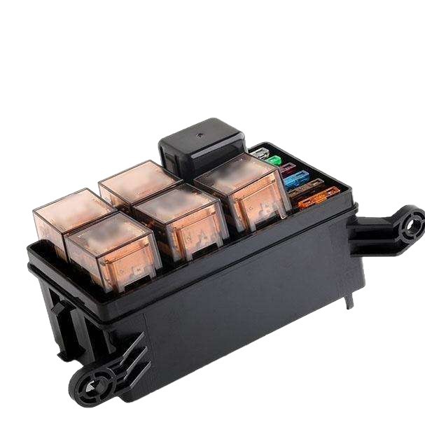 Cross-Border Hot-Selling 6-Way Fuse Box Relay Transparent Model 12V Car Fuse Holder with 6 Relays