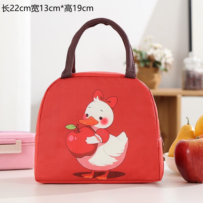 Bolsa para lonchera con aislamiento de papel de aluminio, bolsa de mano con dibujos animados, bolsa de almuerzo para el trabajo de estudiantes, bolsa de almuerzo con aislamiento para niños, bolsa bento.