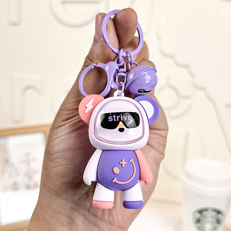Light up Bear Smiley Face-Purple