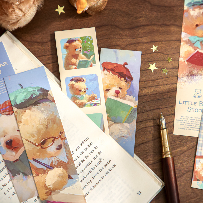 Mr. Paper Marcador en caja Moonlight Reading Club Series Dibujos animados Palabras lindas Estudiantes Marca de lectura de alto valor