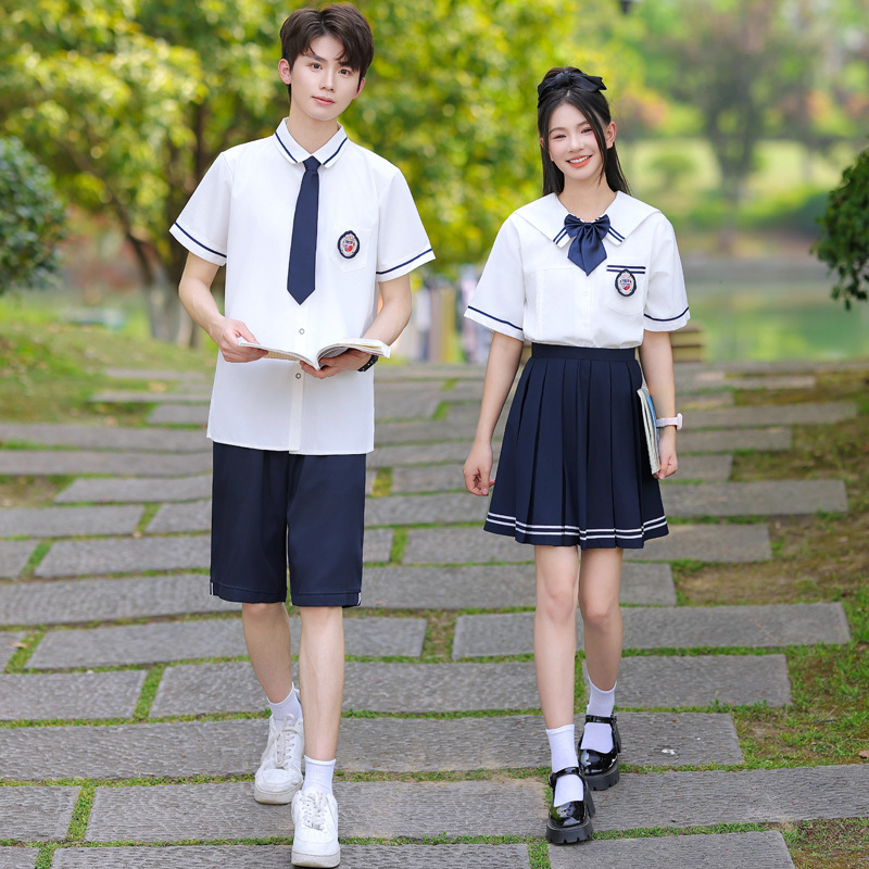 School uniforms for middle and high school students, including shirts and pleated skirts for recitation and choir performances, graduation sports day outfits, and school uniform sets School uniforms for middle and high school students, including shirts and pleated skirts for recitation and choir performances, graduation sports day outfits, and school uniform sets