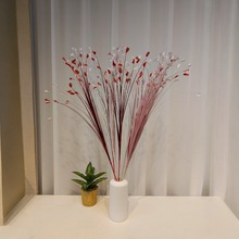 鹿克跨境多彩孔雀草婚庆仿真花蝴蝶草婚礼装饰花材芦苇碎叶婚庆花
