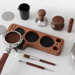 汎用コーヒー圧粉座コーヒーマシンハンドルセット器具収納実木充填座布粉器座補助