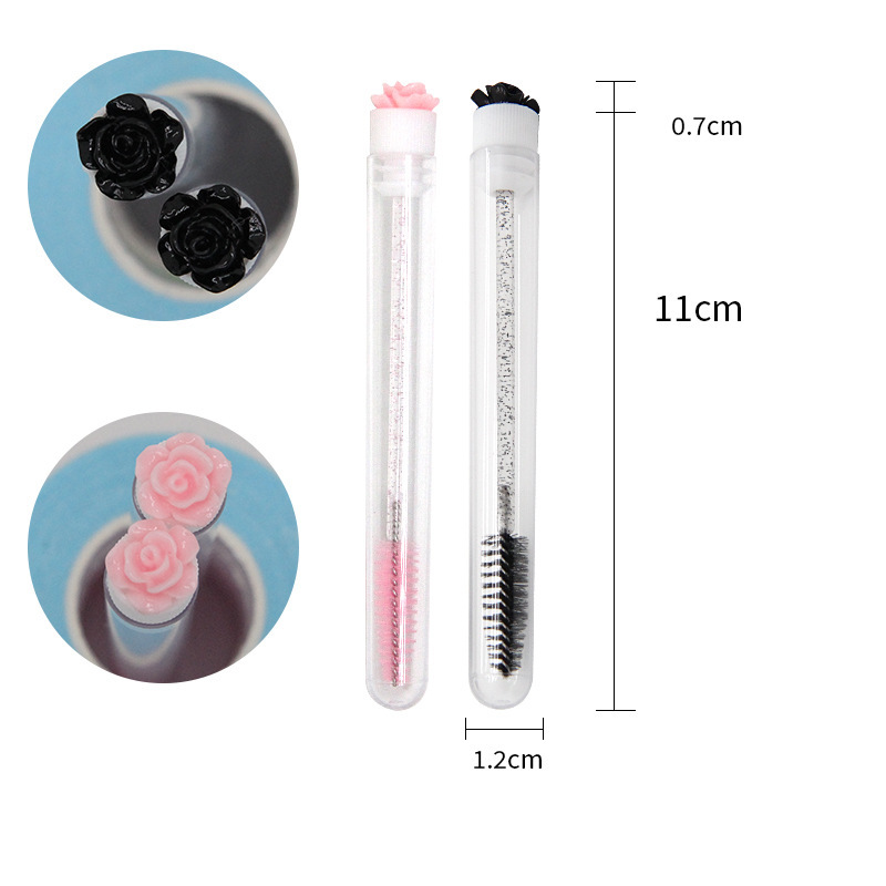 Cepillo de pestañas de comercio exterior cepillo de pestañas desechable cepillo de tubo de ensayo cepillo de barra de cristal cepillo de maquillaje cepillo de pestañas especial para pestañas