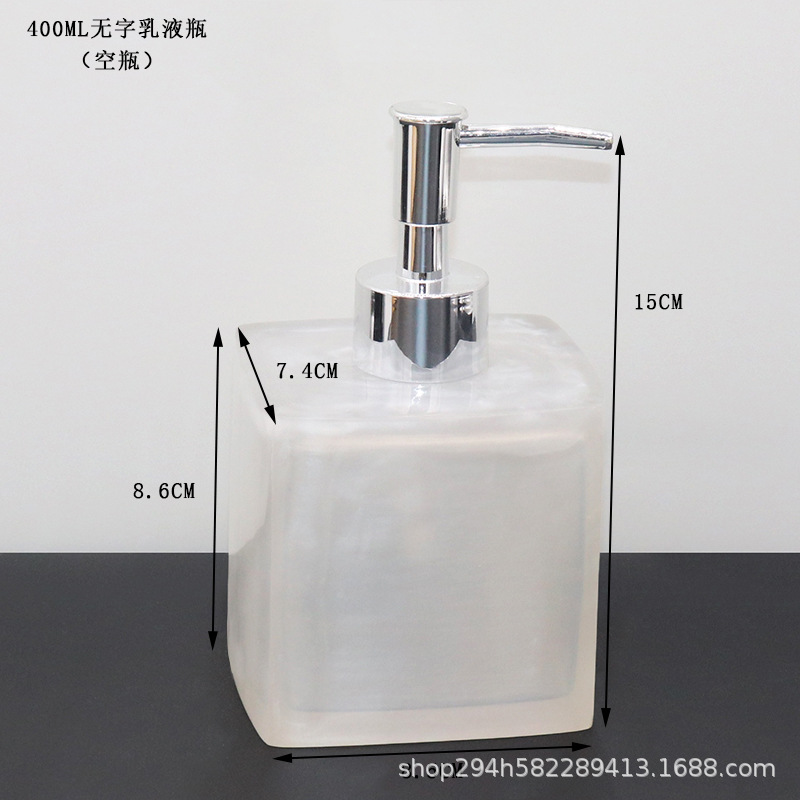 Hotel champú mano desinfectante botella resina creativa loción botella Champú gel de ducha sub-botella dispensador de jabón