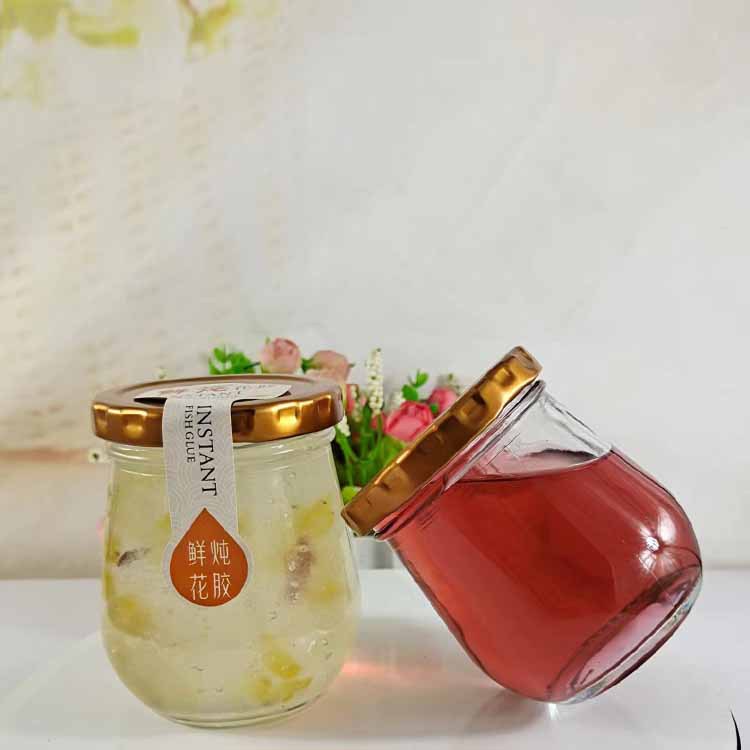 创意大肚鲜炖鱼胶花胶奶冻玻璃瓶果酱瓶燕窝包装瓶密封蜂蜜瓶批发