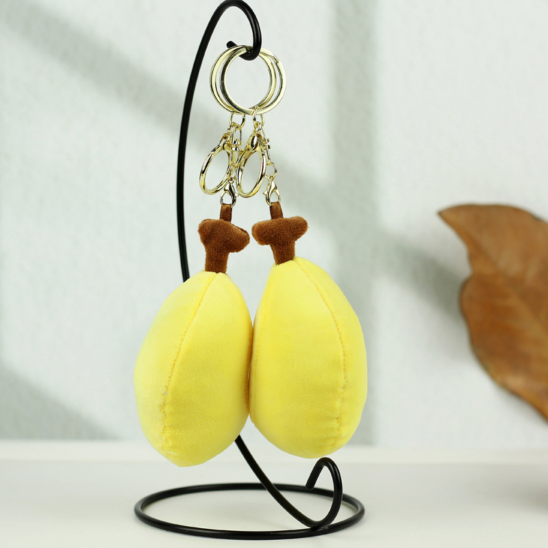 Red en línea lindos bonitos colgantes de frutas pequeñas plátanos juguetes de peluche muñecas bolsas colgantes llaveros muñecas de tela