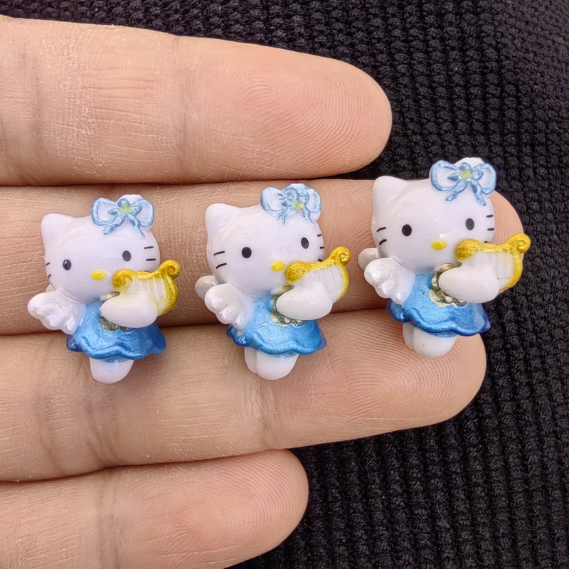 卡通KT猫咪公仔手机链钥匙扣饰品配件吊坠挂件装饰材料玩偶小摆件|undefined