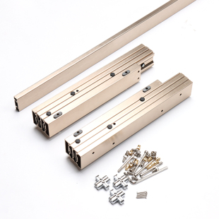 Drawer-type multi-section dining table rail hidden translation drawing telescopic slide rail dining table side table rail dining table hardware accessories