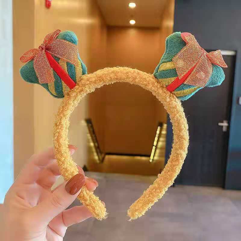 洗脸化妆毛绒头箍发箍卡通可爱猫咪KT小熊耳朵豹纹女卡通发饰摆摊|undefined