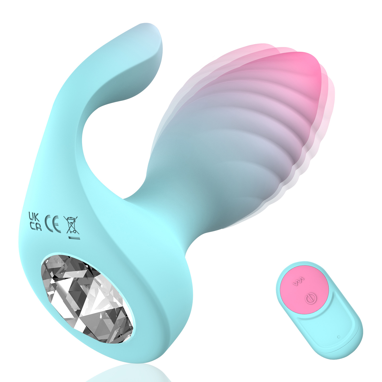 Unisex Emote-contolled Diamond Plug, Gadient Colo Weaable Anal Plug Vibato, Clitoal Stimulato, Postate_voghion.com