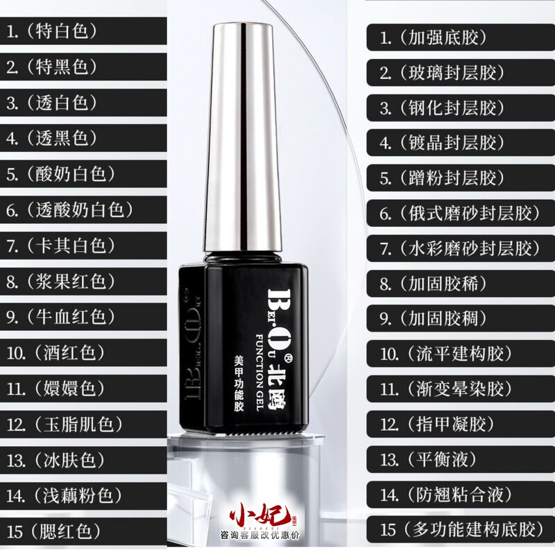 Nordic Seagull Base Coat Set for Nail Art Construction, Reinforcement, Tempered Crystal Coating, Matte Gradient Bonding, Small Black Bottle Functional Gel