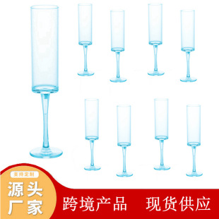 Factory direct champagne glass 180ml red wine glass plastic drink glass juice glass transparent goblet Amazon