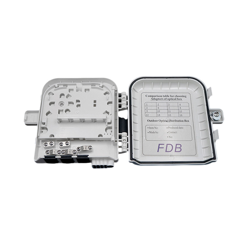 厂家供应8芯楼道光纤分纤箱外贸防水IP65 ODN ODB可加装防水接头
