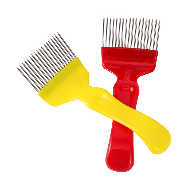 Beekeeping Tools 18 Needle Bee Honey Fork Straight Needle Open Lid Fork Handle Stainless Steel Honey Sparse Rake Shovel Comb
