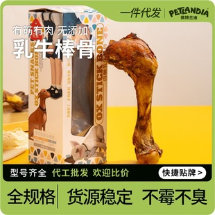 Beef Bone for Dogs to Chew and Clean Teeth, Durable Beef Bone for Large, Medium, and Small Dogs, Training Reward Snacks, Crispy Beef Leg Bone
