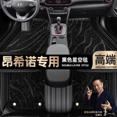 Ayaqaltılar (Kovriklər) | star blanket car mats [black - black-leather-black-star-blanket-double-layer