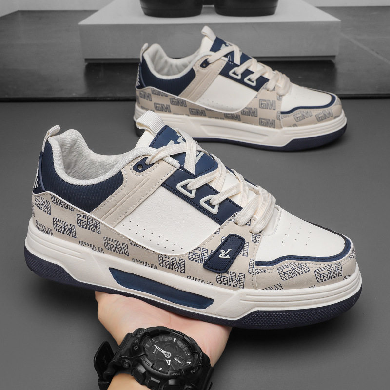 Giày sneaker nam cổ lửng thoáng khí phối màu, đế dày gót 3–5 cm — G 8220m Xanh dương, G 8220m Xanh lá, G8220 màu cam, G8220 xám đen
