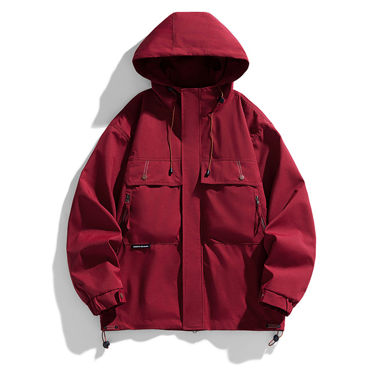 Purchase by Size Chart Functional Wind Spring and Autumn Jacket Men's workwear Outdoor Mountaineering Snow Neil Werproof Loose Hooded Warm_voghion.com