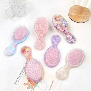 Berphia Acetic Acid Board Air Capsule Comb Children's Air Cushion Comb Elegant Cute Girl Hair Comb small size Portable Massage Comb