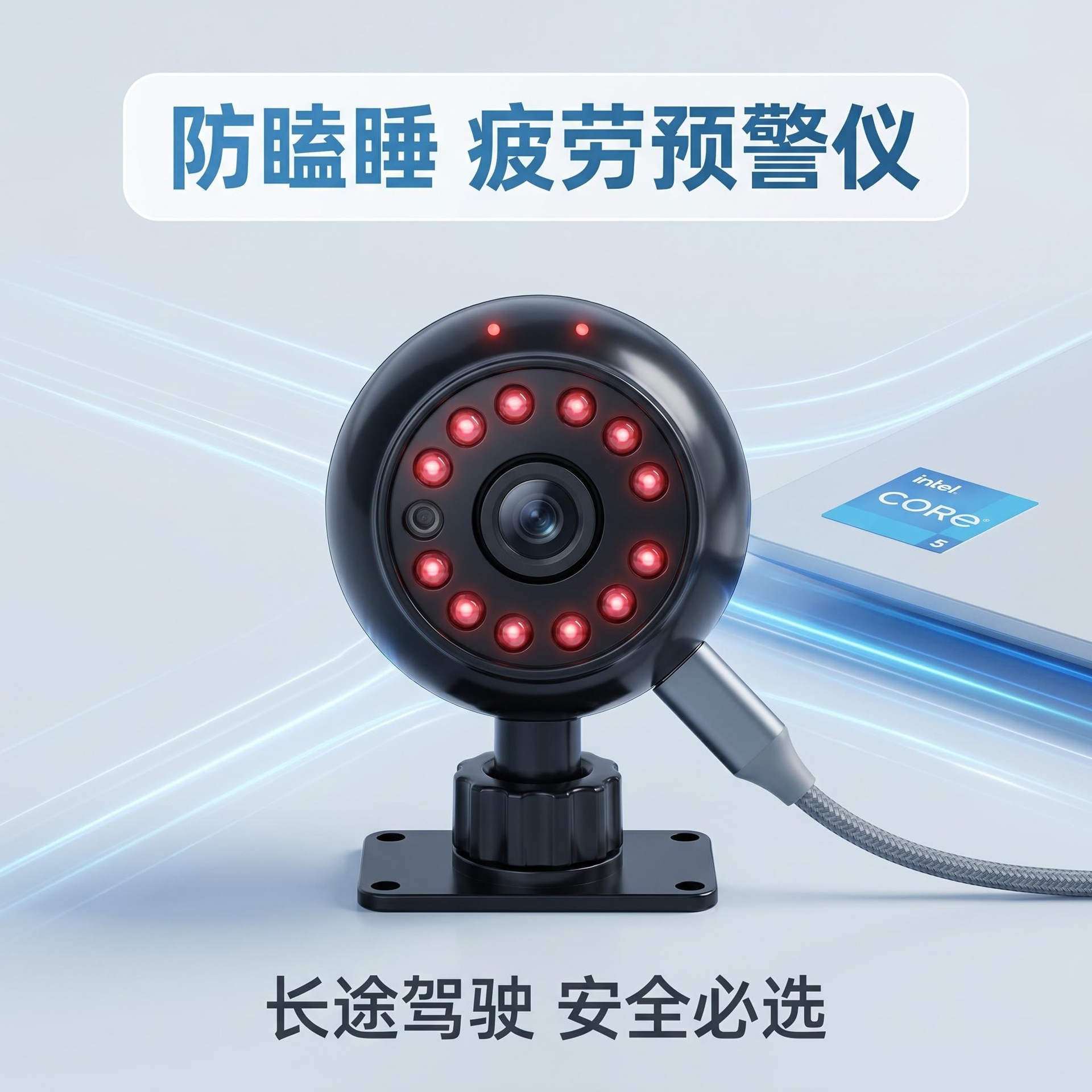 Fatigue Driving Warning Device, Truck Anti-Fatigue High-Definition Infrared Night Vision Driver Fatigue Monitoring Vehicle Camera