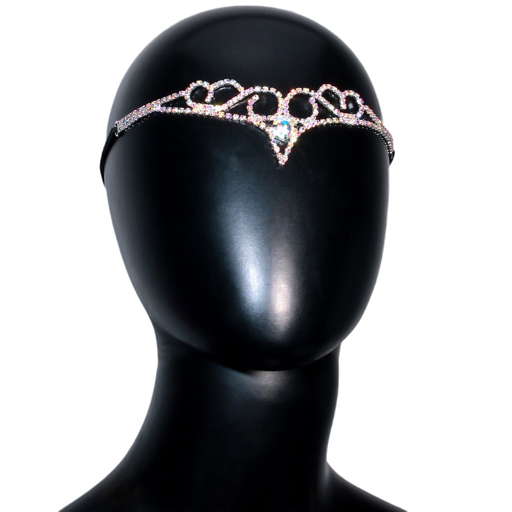 Transfronterizo nuevo rhinestone tocado tendencia de la moda europea y americana diamante completo cuerda elástica frente joyería bola accesorios headw