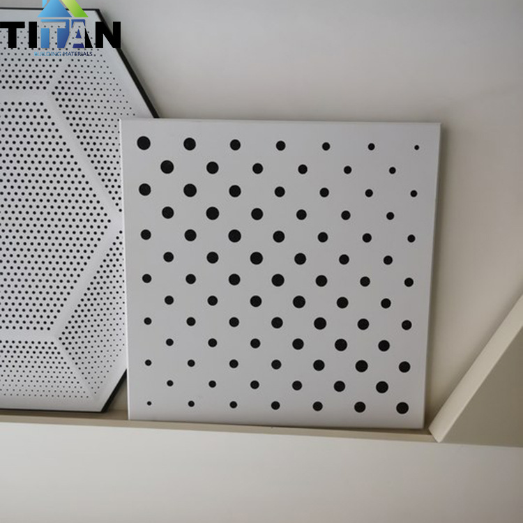 Fuera de Filipinas, techo integrado, fuelle de aluminio, material de techo, tablero de ingeniería de techo perforado, techo de aluminio perforado
