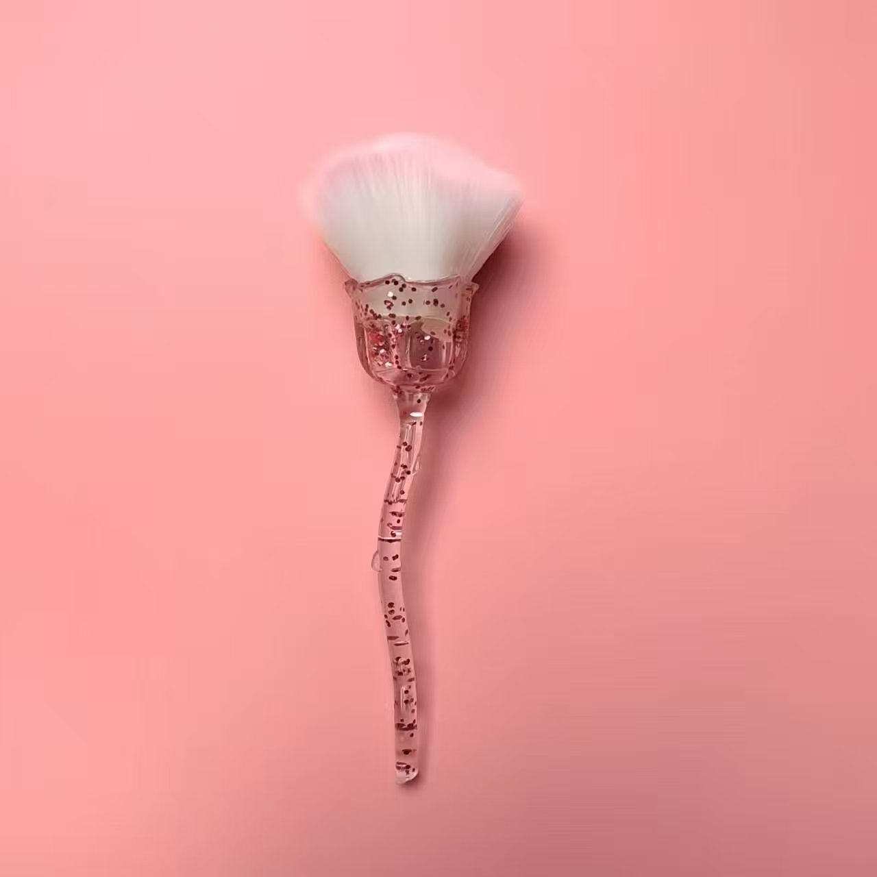 Nuevo cepillo de polvo de uñas, cepillo de polvo de uñas, pintura en polvo, mango de oro rosa, tamaño medio, belleza necesaria para la manicura. image 18