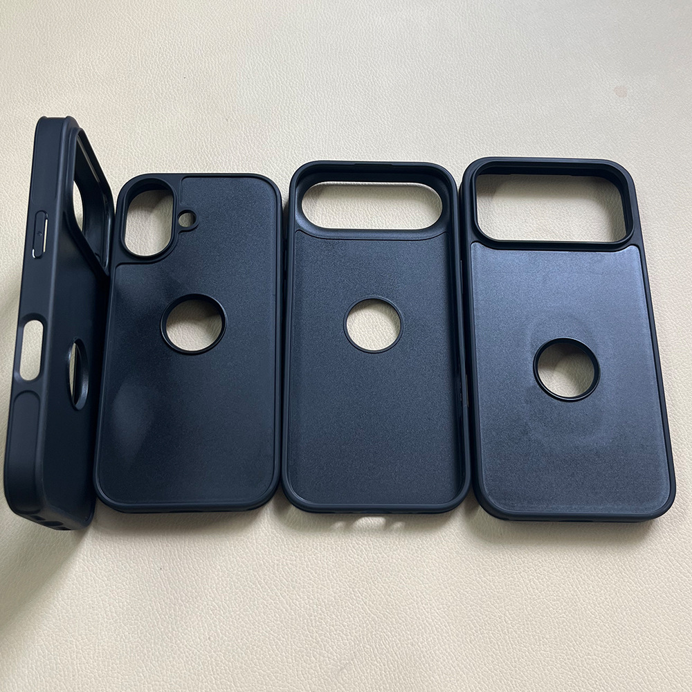 适用iPhone17pro黑色漏标二合一侧贴手机壳苹果四边贴皮凹槽素材