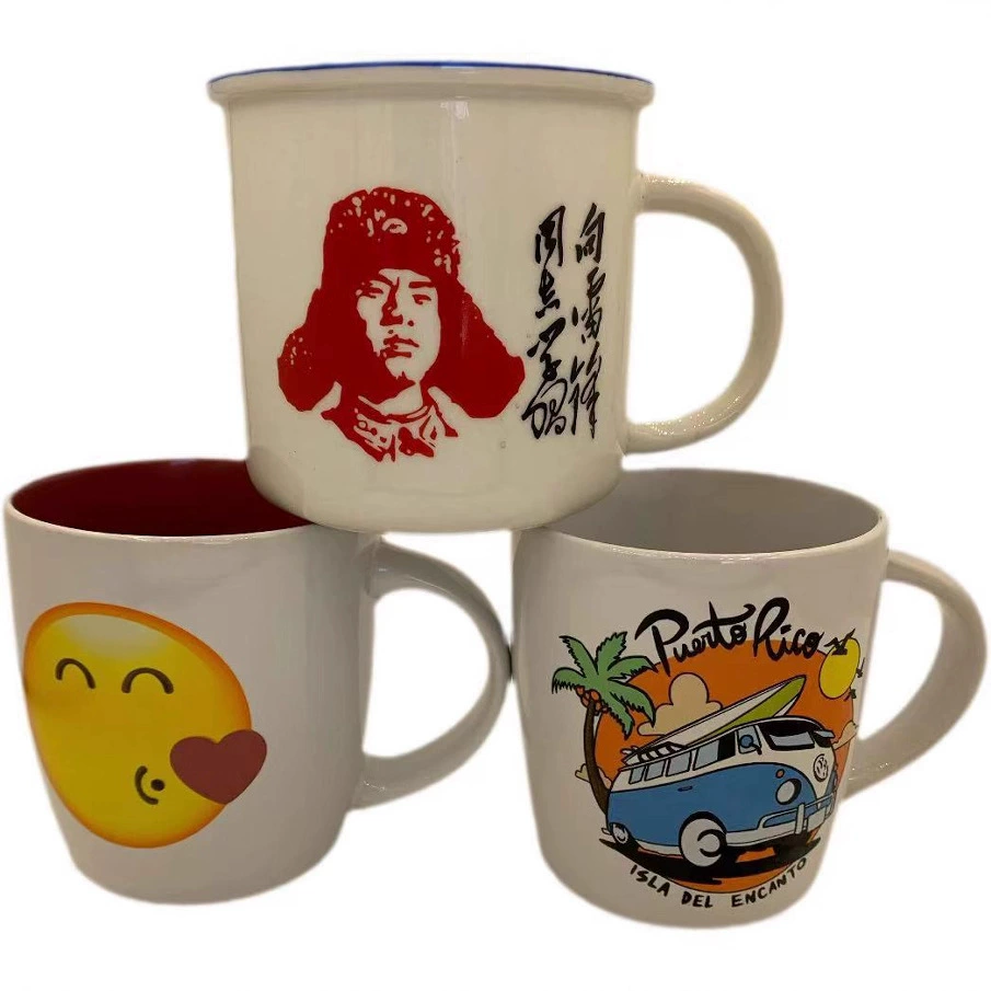 Foreign trade tail goods export mug ceramic cup wholesale water cup white porcelain large size environmentally friendly ceramic business gift