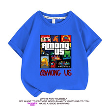 外贸amongus童装男童t恤太空狼人杀的衣服儿童圆领休闲打底衫夏装