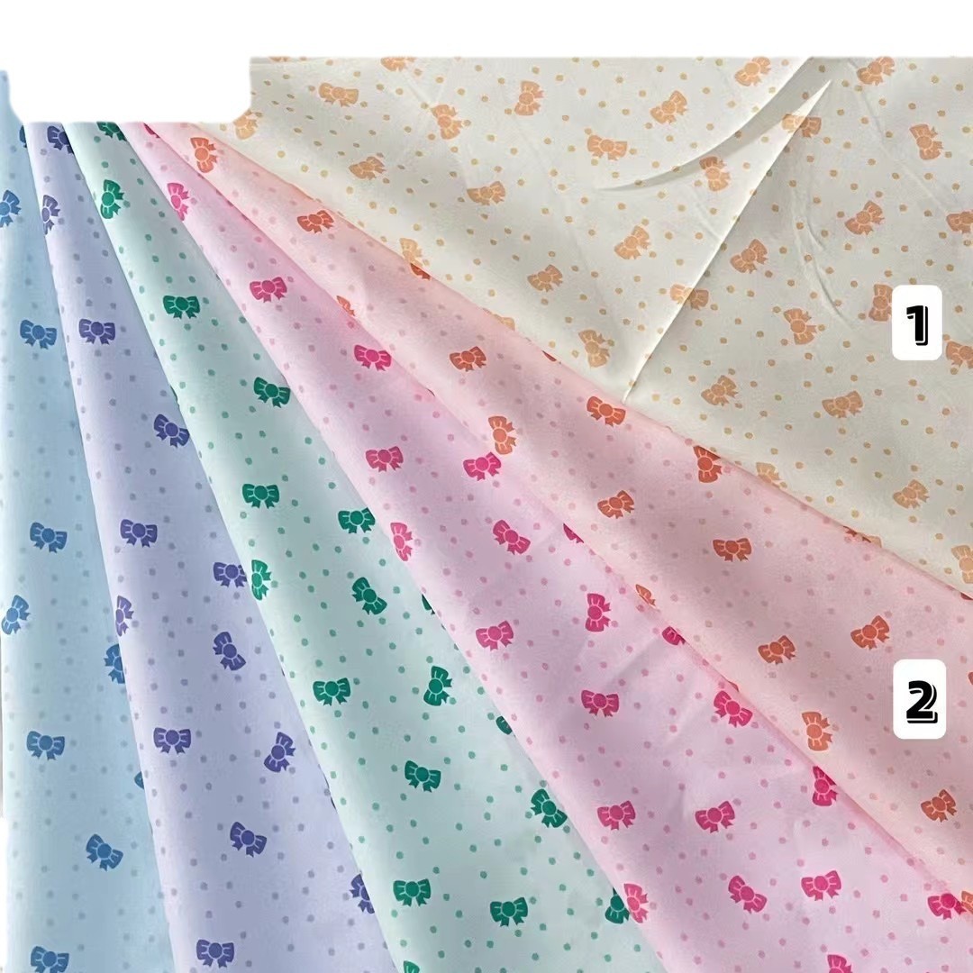 Textile cloth with bow, bag, children's clothing