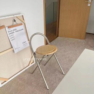 Second-Hand Designer Foldable Chair Home Folding Dining Chair Bedroom Simple Modern Nordic Internet Celebrity Photo Chair