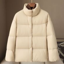 少量服饰2026年春季新款90白鸭绒立领羽绒服女士保暖泡芙感外套