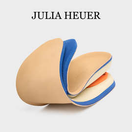 Julia Heuer 女士Poron运动减震鞋垫透气羊皮加厚高弹休闲足弓垫