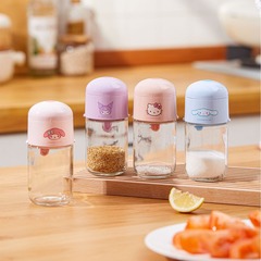 三麗鷗正版授權卡通廚具定量調味罐防潮密封撒鹽罐家用控量鹽罐