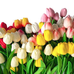 Simulation tulip fake flower bouquet ornaments Valentine's Day simulation flower home photography wedding decoration shooting cross-border