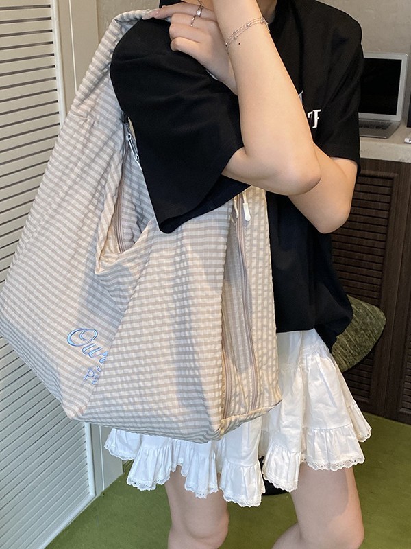 红色帆布包女2025新款大容量慵懒松弛感通勤包学生党旅行托特包潮|undefined