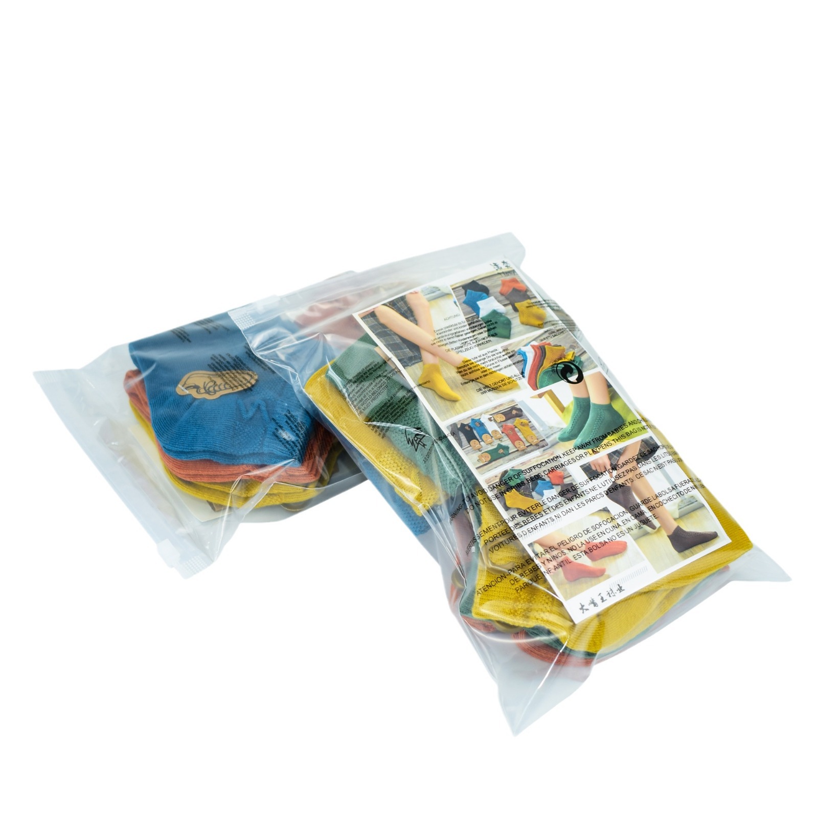 Triman transfronterizo advertencia francesa bolsa con cremallera esmerilada ropa bolsa ziplock camiseta chaqueta bolsa de embalaje