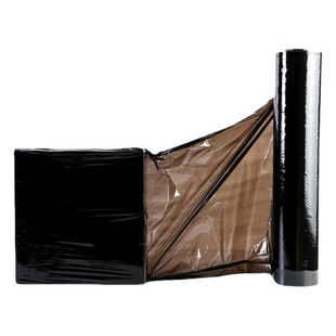 Factory black wrapping film stretch film 50cm self-adhesive industrial packaging black wrapping film wholesale spot