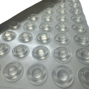 Factory Direct Sales Silicone Foot Pads 13*5.5 Patterned Glass Adhesive Pads Anti-Slip Anti-Collision Rubber Particles Shock-Absorbing Adhesive Pads with Adhesive Backing