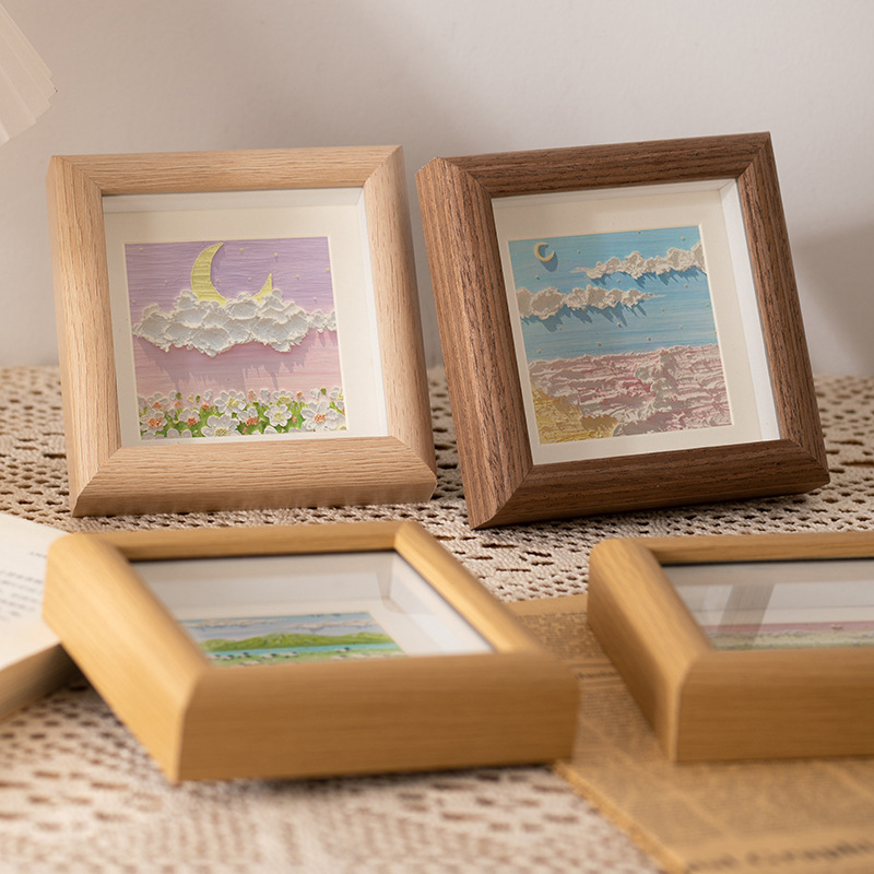 Oil Painting Stick Photo Frame Table Mini Square Hollow Picture Frame 10cm Wooden DIY Frame Photo Embroidery Photo Frame Oil Painting Stick Photo Frame Table Mini Square Hollow Picture Frame 10cm Wooden DIY Frame Photo Embroidery Photo Frame