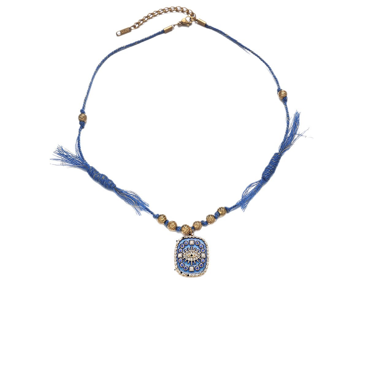 Collar de acero inoxidable de la UE y los Estados Unidos de la mujer no se desvanece amor collar de tejido de cuerda gruesa joyas de lujo ligero collar clavícula