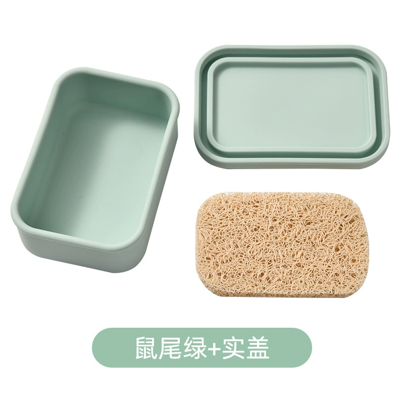 (Cross-border trading), silicone soap holder for traveling, universal handheld plastic storage box, drying rack