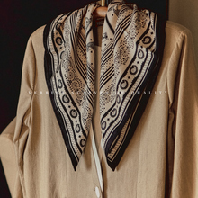 马鞍腰果花~老钱风真丝羊毛围巾女秋冬季丝毛丝巾高级感系脖7cm